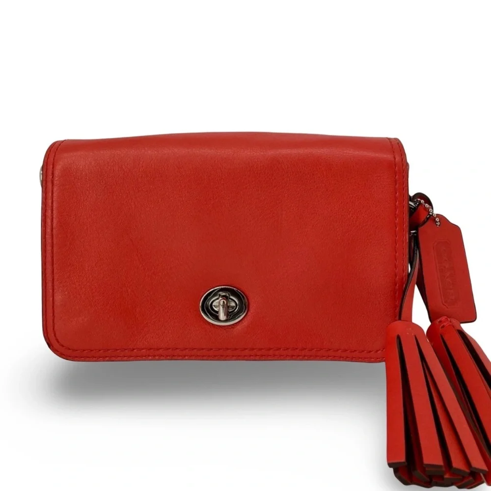 Coach Y2K Legacy Dinky Penny Shoulder Purse Crossbody Carnelian Red | 19914 - Picture 7 of 16
